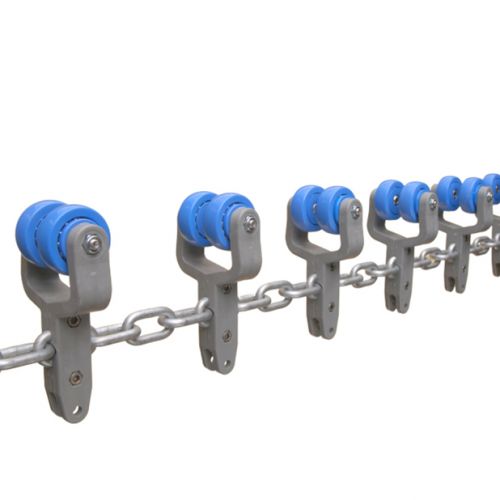 Galv. chain 8x38mm with trolleys | OC.60.520