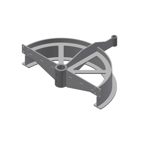 T-track bend frame 180º D=485mm | OC.20.485.180