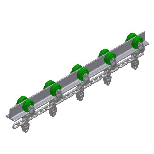 Galv. chain with S.S. trolleys | OC.40.520